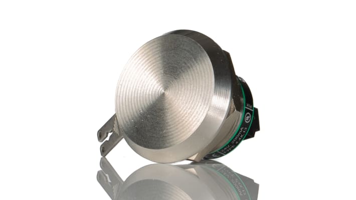 Pulsante SPST Allen Bradley 800K-22FMN24X10, montaggio a pannello, diametro foro 22,5 mm, corpo in acciaio inox, grado di protezione IP69K.