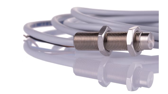 Sensore di prossimità cilindrico PNP Allen Bradley 871TM-N10NP12-A2, M12 x 1, rilevamento 10 mm, IP68/IP69K, acciaio inox.
