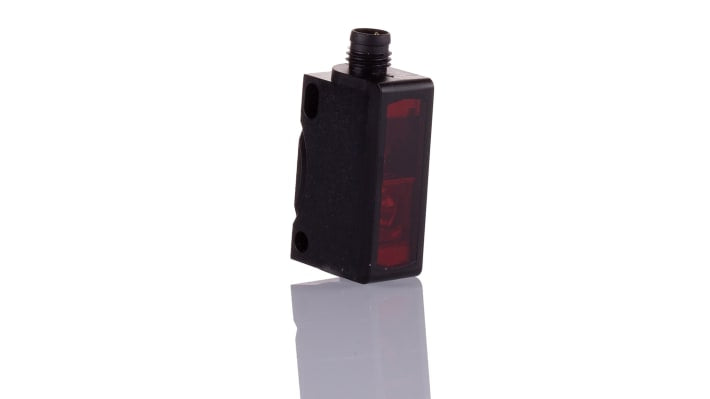 Allen Bradley 42JT-P8LAT1-P4, sensore fotoelettrico rettangolare a retroriflessione, rilevamento 50 mm-13 m, uscita NPN/PNP, IP69K, montaggio flangia.