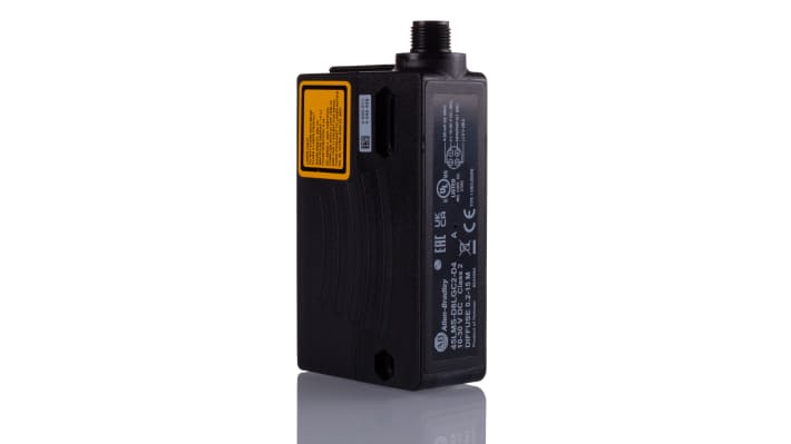 Allen Bradley 45LMS-D8LGC2-D4, sensore fotoelettrico rettangolare a diffusione, rilevamento 200 mm-15 m, montaggio filettato, IP65.