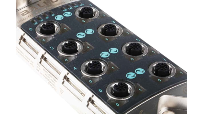 Scatola sensore BALLUFF BNI PNT-508-105-Z015, modulo IO-Link 8 porte, grado di protezione IP67, tensione 18-30.2V cc.