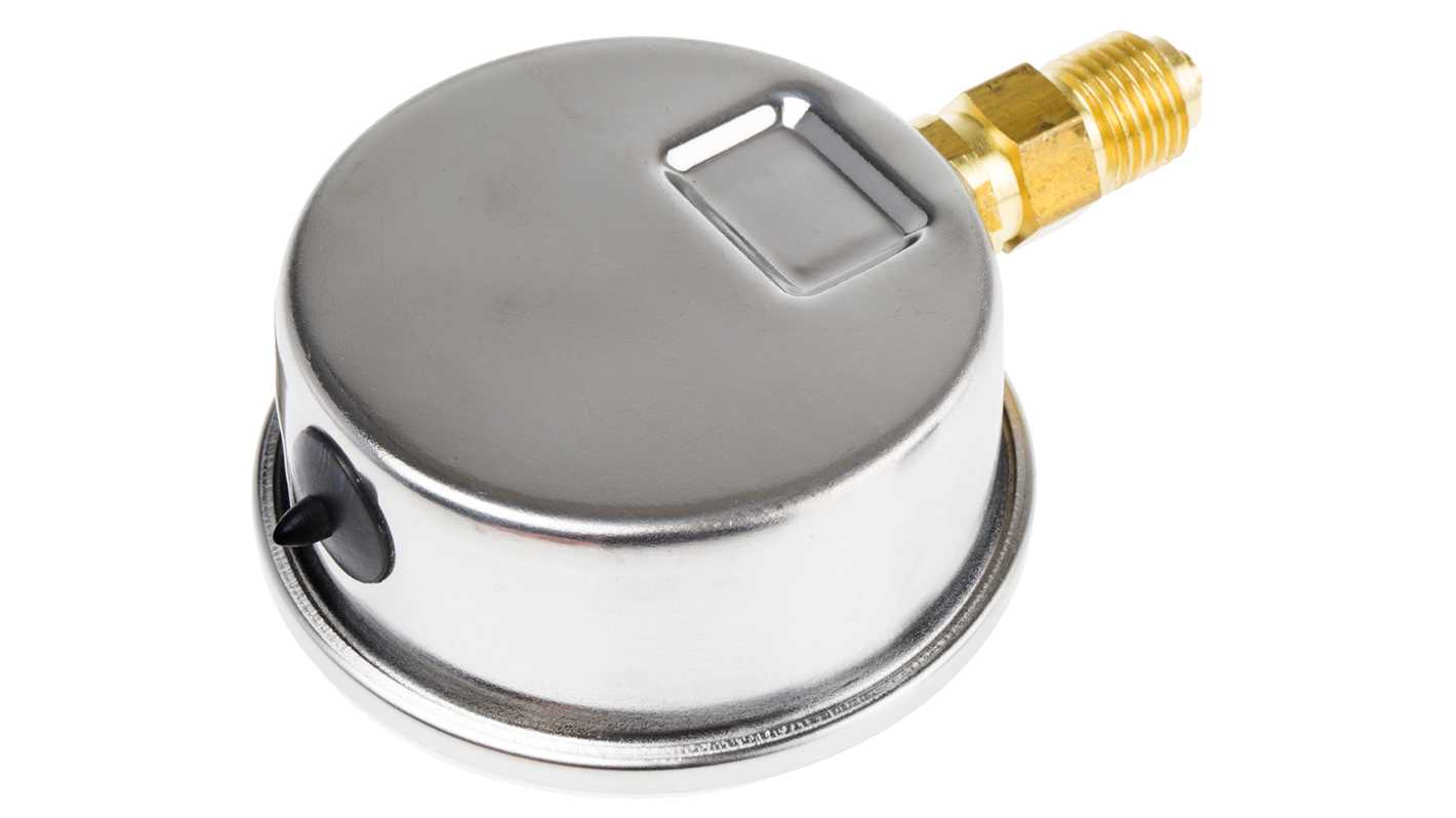 Manometro Bourdon MIT3-D22.B22, G 1/4, 0-10 bar, diametro 63mm, acciaio inox, IP54, temperatura -10°C/+70°C.