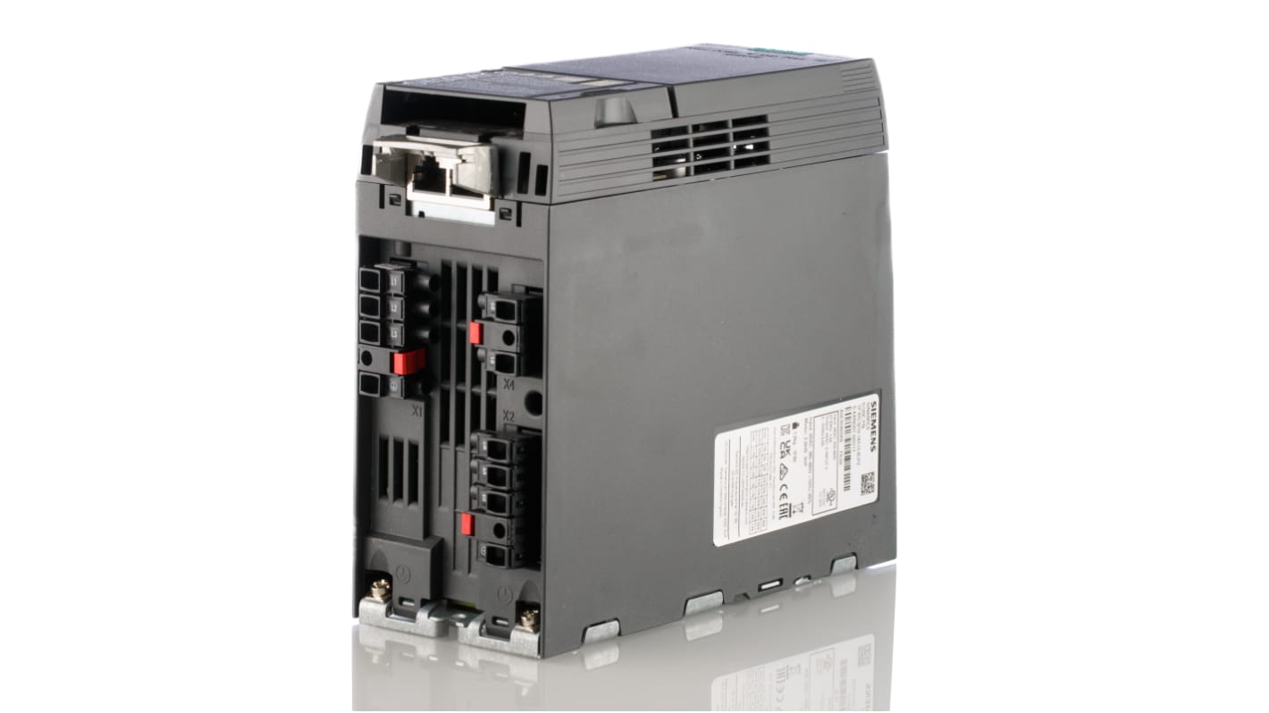 Inverter trifase Siemens 6SL3210-1KE15-8UF2, 1,5 kW, 400 V, interfaccia PROFINET, dimensioni 173 x 73 x 178 mm.
