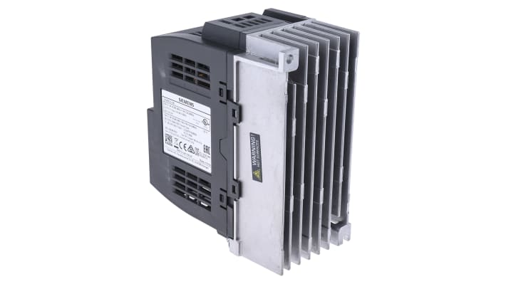 Inverter Siemens 6SL3210-5BB17-5BV1, 0,75 W, 230 V c.a., IP20, efficienza 98%, ottimizza controllo e alimentazione per motori e pompe.