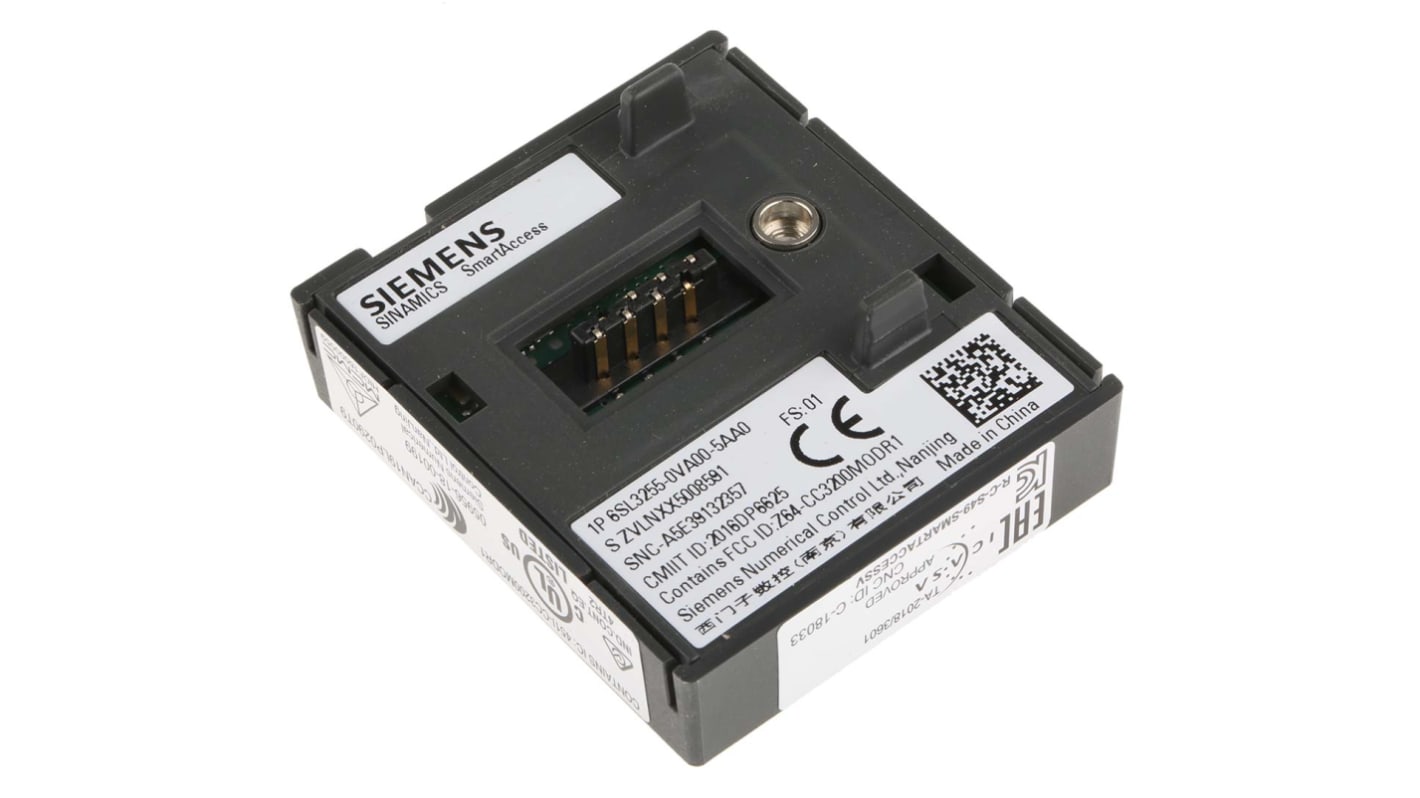 Modulo server Web Smart Access Siemens 6SL3255-0VA00-5AA0 per Sinamics V20, interfaccia per diagnostica e messa in servizio.
