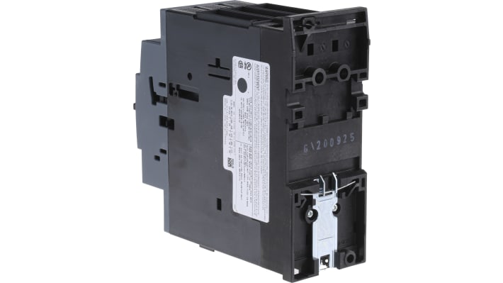 Interruttore automatico Siemens 3RV2031-4JA10, 54-65 A, 3 poli, montaggio su guida DIN, dimensioni 140 x 55 x 149 mm.