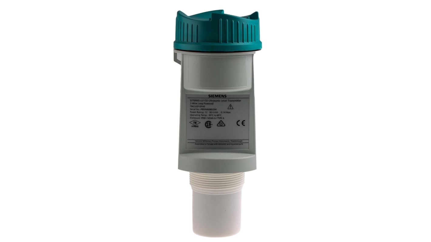 Trasmettitore di livello Siemens 7ML5201-0FA0 SITRANS LU150, montaggio a morsetto, IP68, -30 a +60 °C.