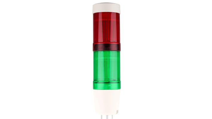 Torretta di segnalazione LED Schneider Electric XVMB2RGSSB, 24 V, 2 elementi Rosso/Verde, montaggio su tubo, altezza 448 mm.