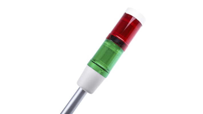 Torretta di segnalazione LED Rosso/Verde Schneider Electric XVMG2RGSB, 120 V, altezza 448 mm, montaggio su base, grado di protezione IP42.