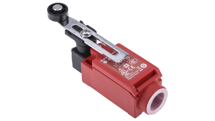 Interruttore di fine corsa Allen Bradley Guardmaster 440P-CALS11B, leva regolabile NO/NC, IP66, dimensioni 31mm x 40mm x 106mm.