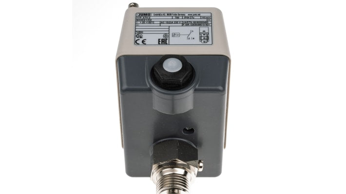 Termostato capillare Jumo, montaggio superficiale, temperatura operativa +20°C/+150°C, contatto 1xSPDT, grado di protezione IP54.