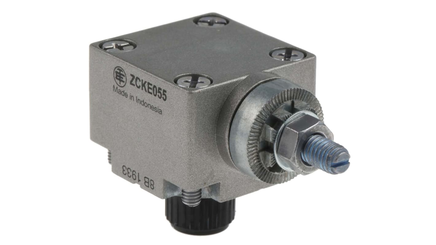 Interruttore di fine corsa Telemecanique Sensors ZCKE055 serie OsiSense XC - Testa interruttore di alta qualità per XCKJ, contatti a scatto con apertura positiva.