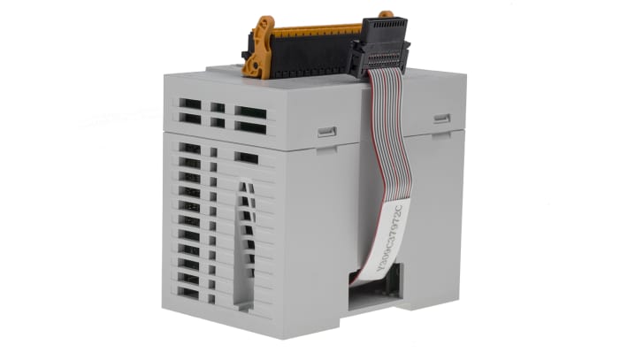 Modulo di ingresso analogico Mitsubishi Electric FX5-4LC, 4 canali per termocoppie, montaggio su guida DIN, dimensioni 60 x 102,2 x 90 mm.