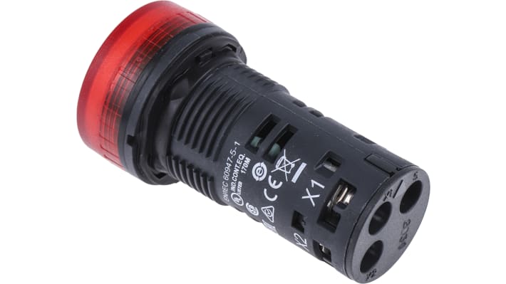 Segnalatore acustico e luminoso Schneider Electric XB5KS2B4, 24 V, IP66/IP67/IP69, dimensioni 29 x 29 x 55 mm.