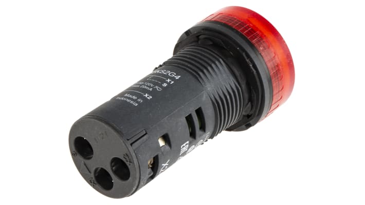 Segnalatore acustico e luminoso Schneider Electric XB5KS2G4, cicalino rosso, 90 dB, montaggio 22 mm, IP66/IP67, -40°C a +70°C.