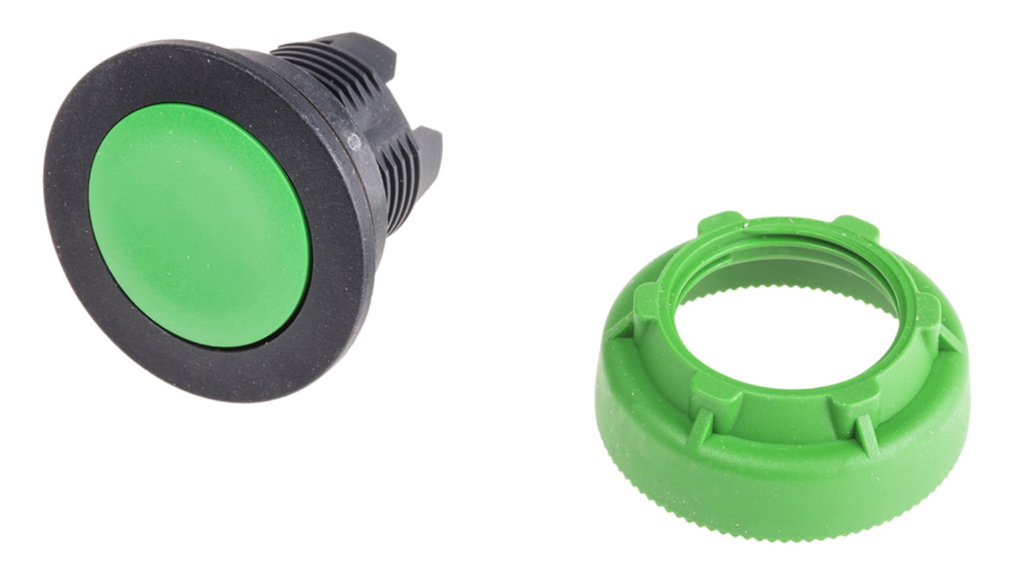 Attuatore pulsante verde ZB5FA3 - Montaggio a filo, diametro 30mm, non luminoso - Ideale per macchinari e ambienti industriali.