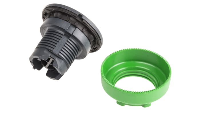Attuatore pulsante verde ZB5FA3 - Montaggio a filo, diametro 30mm, non luminoso - Ideale per macchinari e ambienti industriali.