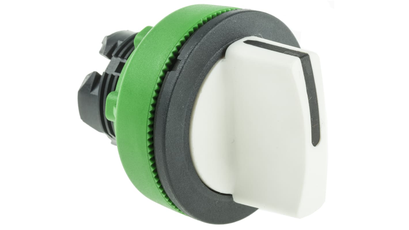 Selettore a 2 posizioni Schneider Electric ZB5FD401, diametro 30 mm, montaggio a filo, ritorno a molla, grado di protezione IP66/IP67/IP69K.