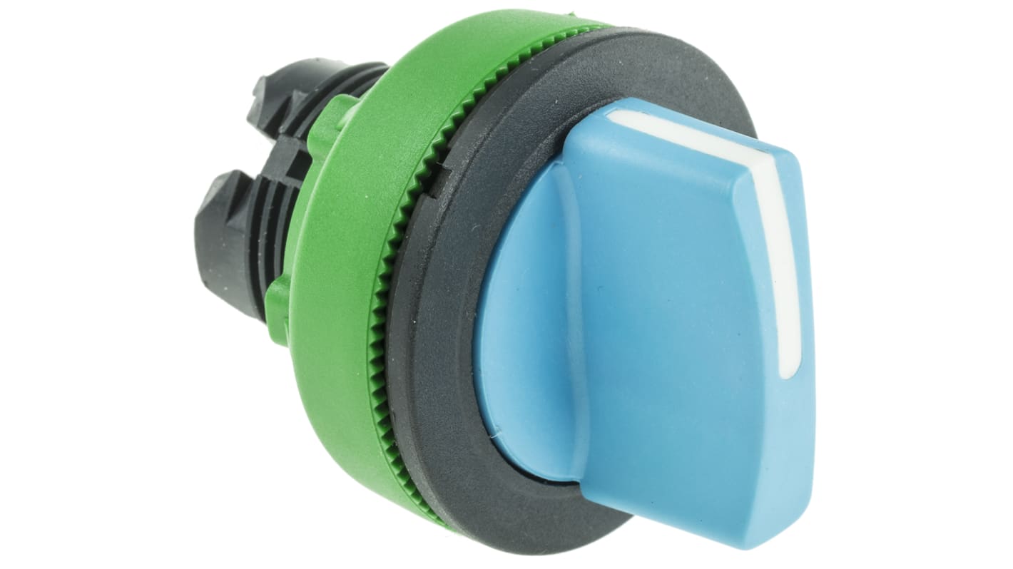 Selettore a 3 posizioni Schneider Electric ZB5FD706, montaggio a filo, diametro 30 mm, colore blu, protezione IP66/IP67/IP69K.