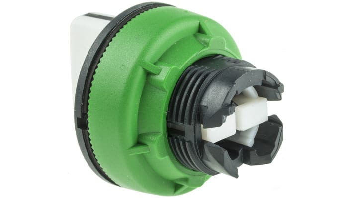 Selettore a 3 posizioni Schneider Electric ZB5FD801, diametro 30 mm, montaggio a filo, ritorno a molla, colore bianco. Grado di protezione IP66/IP67/IP69K.