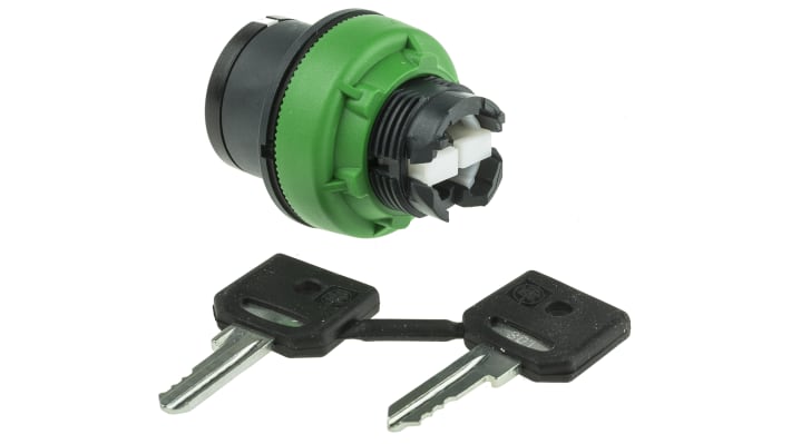 Testa selettore Schneider Electric Harmony XB5, montaggio a filo, 3 posizioni, protezione IP66/IP67/IP69.