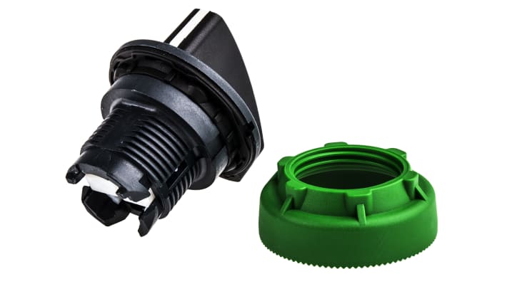 Selettore a 3 posizioni Schneider Electric ZB5FJ7, montaggio a filo, diametro 30 mm, ritorno a molla, protezione IP66/IP67/IP69.