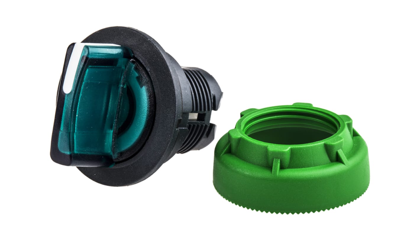 Selettore illuminato Schneider Electric ZB5FK1433, 2 posizioni, diametro 30 mm, montaggio a filo, protezione IP66/IP67/IP69K.