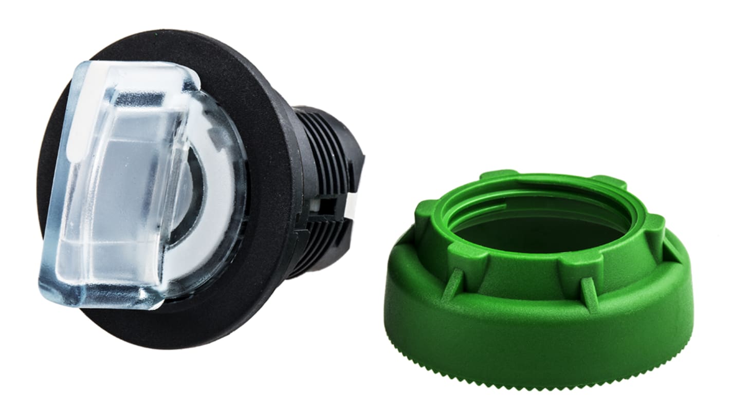 Selettore illuminato Schneider Electric Harmony XB5, 3 posizioni, montaggio a filo, diametro foro 30mm, grado di protezione IP66/IP67/IP69K.