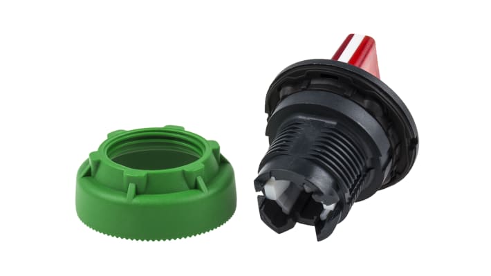 Selettore illuminato Schneider Electric ZB5FK1843, 3 posizioni, montaggio a filo, diametro foro 30mm, colore rosso, protezione IP66/IP67/IP69K.
