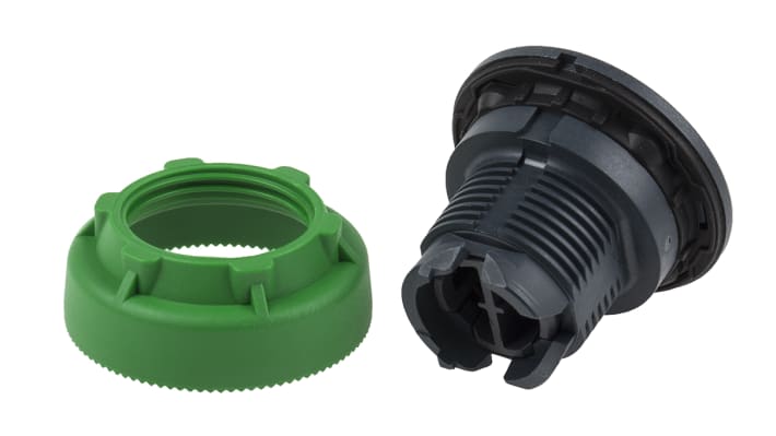 Attuatore pulsante instabile Schneider Electric ZB5FL2, testa nera, montaggio a filo, diametro 37mm, protezione IP66/IP67/IP69K.