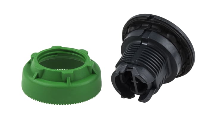 Attuatore pulsante instabile Schneider Electric ZB5FL5, testa gialla, montaggio a filo, diametro 30mm, protezione IP66/IP67/IP69K.