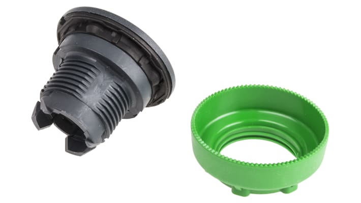 Attuatore pulsante illuminato ZB5FW333, diametro 30mm, montaggio a filo, LED verde, Harmony ZB5. Ideale per industria e macchinari.