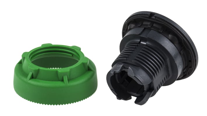 Attuatore pulsante instabile rosso Schneider Electric ZB5FW943, testa illuminata, montaggio a filo, diametro 30mm.