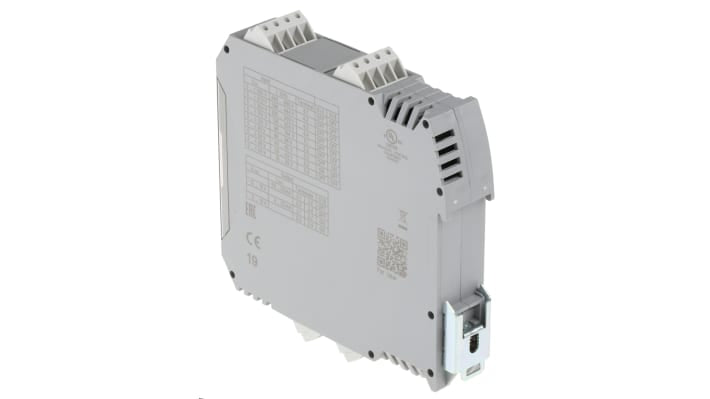 Phoenix Contact, condizionatore di segnale MACX MCR, ingresso -550 a +550 V cc, montaggio su guida DIN, dimensioni 113 x 22,5 x 114 mm.