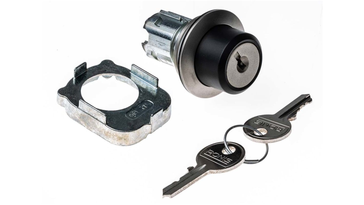 Testa selettore Siemens SIRIUS ACT, interruttore a chiave 2 posizioni, diametro foro 30mm, protezione IP66, durata 300000 cicli.
