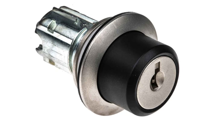 Testa selettore Siemens SIRIUS ACT, 3 posizioni, interruttore a chiave Ronis, diametro foro 30 mm, protezione IP66.