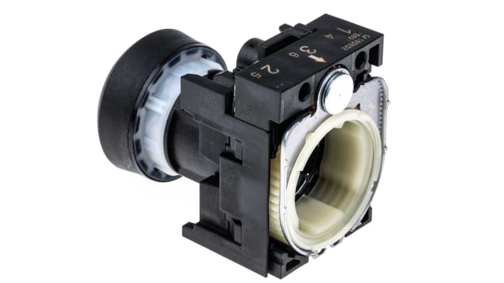 Pulsante luminoso Siemens SPST, montaggio a pannello, diametro 22 mm, corpo verde, contatto unipolare, grado di protezione IP67.