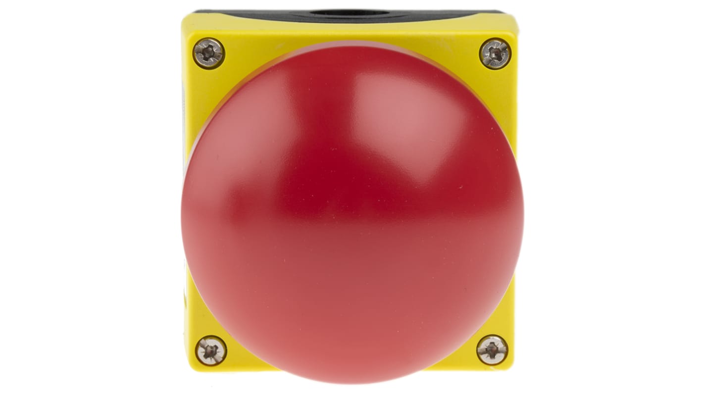 Pulsante di arresto di emergenza Siemens, montaggio a pannello, diametro 22 mm, grado di protezione IP66/IP67/IP69K, colore giallo.