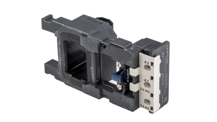 Bobina contattore Schneider Electric LX9FG100 per LC1F185 e LC1F225, 100 V c.a., 40-400 Hz, basso consumo energetico.