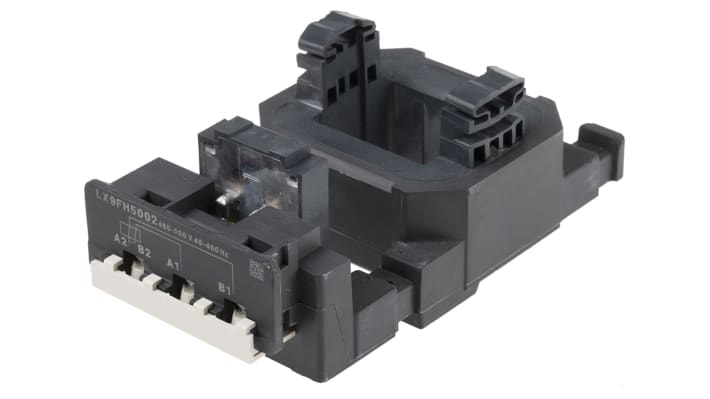 Bobina contattore Schneider Electric LX9FH5002 per LC1F265 e LC1F330, tensione 500 V c.a., progettata per basso consumo.