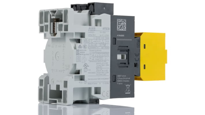 Contattore ABB Jokab 1SBL137082R1122 AFS, 3 poli, 25 A, montaggio su guida DIN, dimensioni 45x110.5x80 mm, IP20.