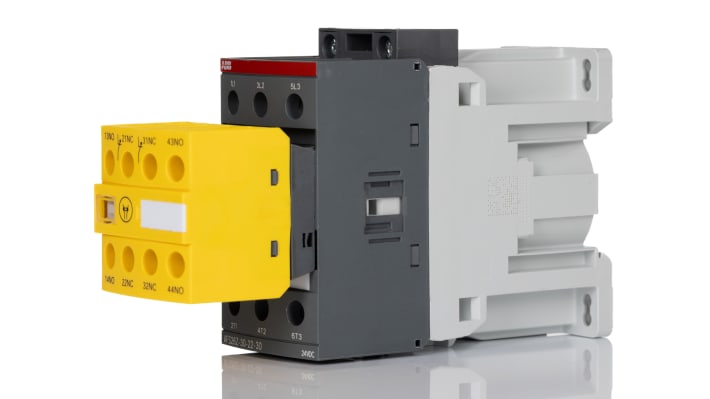 Contattore ABB Jokab AFS, 3 poli, 45 A, 24 V c.c., montaggio su guida DIN, dimensioni 119.5 x 45 x 80 mm. Codice 1SBL236082R3022.