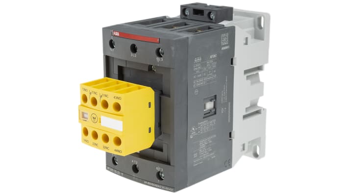 Contattore ABB Jokab 1SBL397082R1122 AFS, 3 poli, 3 NO, 125 A, tensione bobina 24-60 V CA, dimensioni 149x70x119.5 mm.