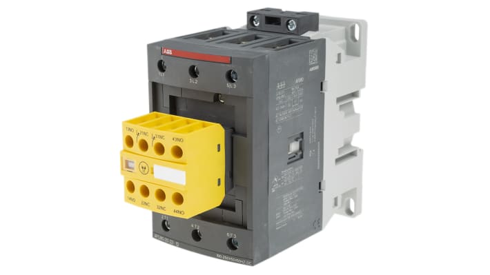 Contattore ABB Jokab 1SBL397082R1322 AFS, 3 poli, 3 NO, 125 A, 600 V AC, 100-250 V AC/DC, dimensioni 70x149x119.5 mm.
