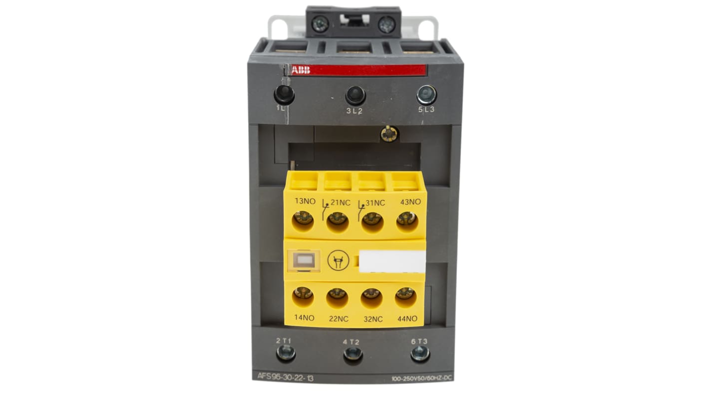 Contattore ABB Jokab 1SBL407082R1322 AFS 3 poli, 3 NO, corrente 130 A, tensione 600 V, dimensioni 149x70x119.5 mm.