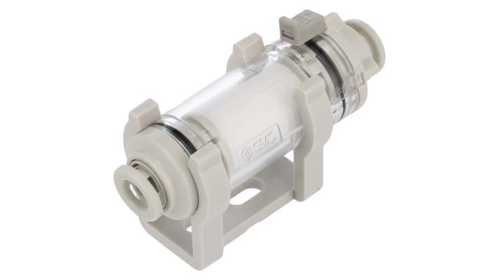 Filtro SMC ZFC54-B per aspirapolvere, grado di filtrazione 5 μm, attacco 6 mm, portata 20 L/min, max 1 MPa.