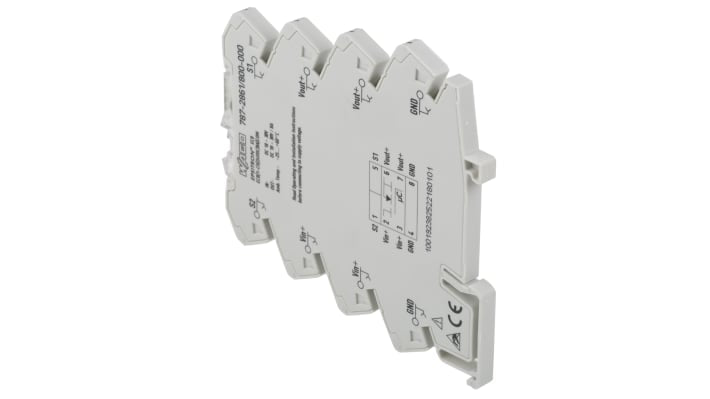 Interruttore elettronico Wago 787-2861/800-000, 1 canale, montaggio su guida DIN, 8A, 30V, dimensioni 94mm x 6mm x 97.8mm.