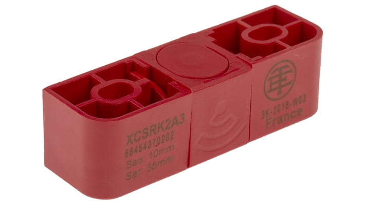 Interruttore di sicurezza RFID Telemecanique Sensors XCSRC30M12, 24V cc, 2 contatti NO, con connettore M12, grado di protezione IP65-69K. Dimensioni 45mm x 15mm x 108.3mm.