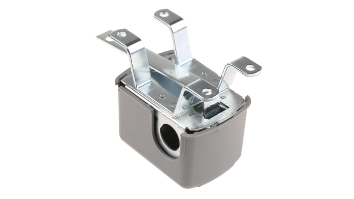 Interruttore a galleggiante Telemecanique Sensors 9036DG2R in polipropilene, montaggio su supporto, 2 contatti NO DPST, tensione max 230 V.