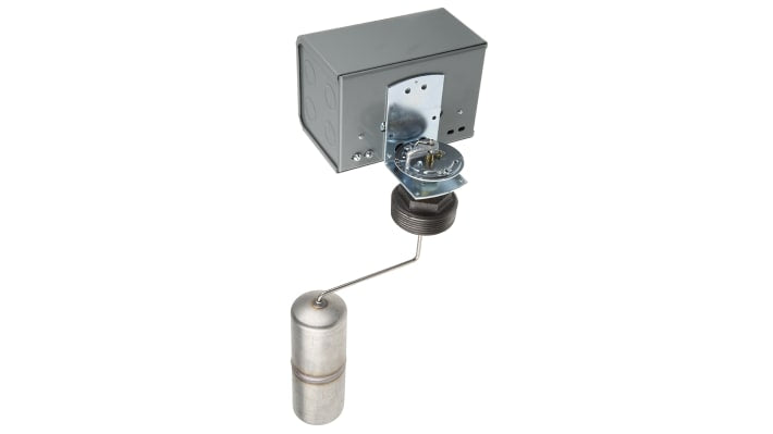 Interruttore a galleggiante Telemecanique Sensors 9038CG36Z20, corpo in acciaio verniciato, montaggio a vite, uscita 4 NC DPST, temperatura operativa -22 a 220 F.